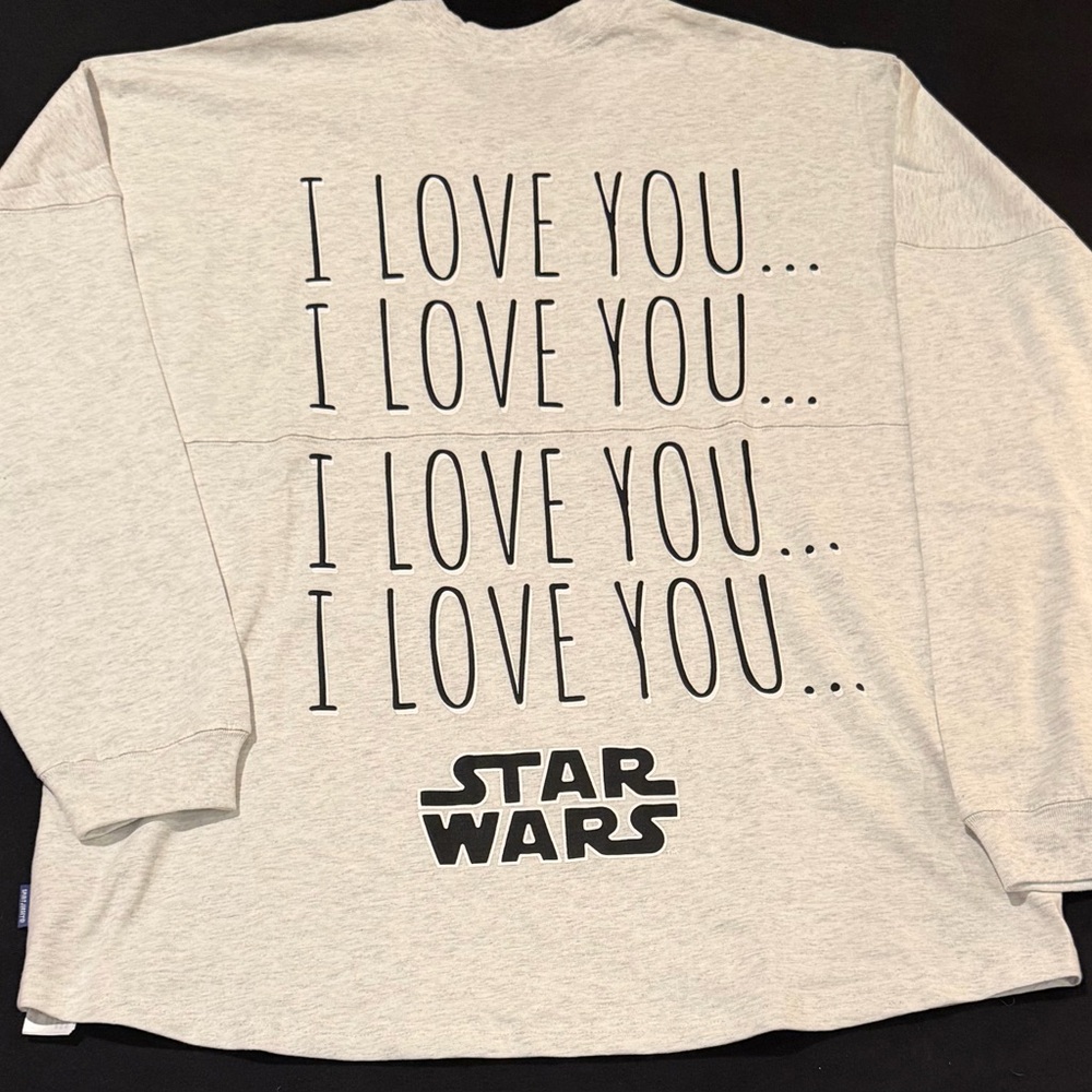 Disney Star Wars "I LOVE YOU" Spirit Jersey Size 2XL / XXL *NWT!*